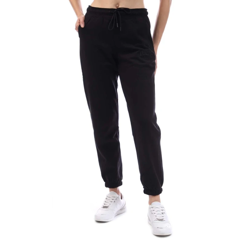 Image of DKNY Varsity Logo High Rise Cuff Joggers Black female 2XS