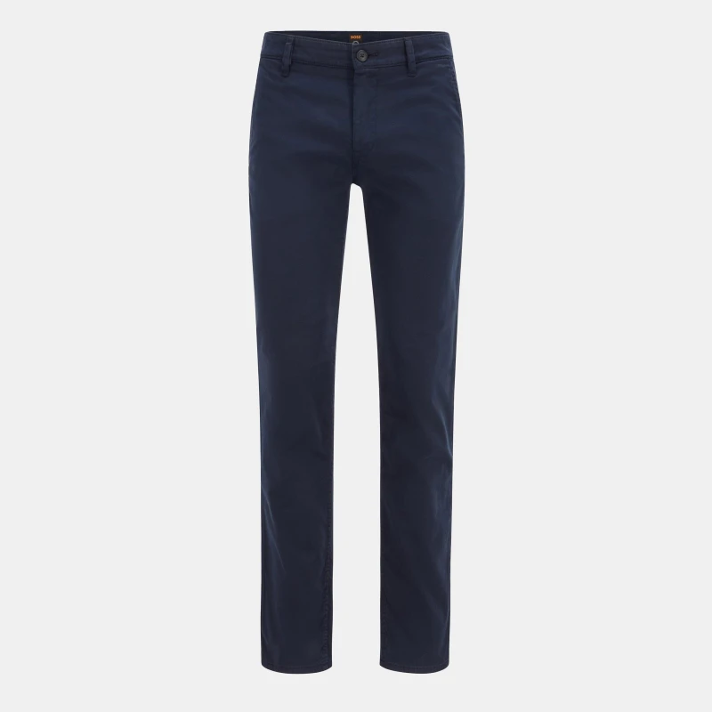 Image of Boss Chino Slim Trousers - Blue Blue 34 R