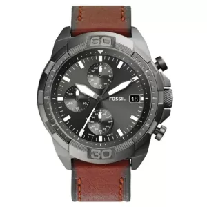 Image of Fossil Men Bronson Chronograph Brown Eco Leather Watch