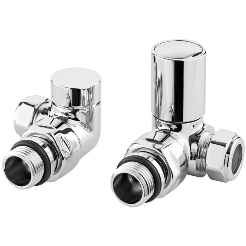 Image of NUIE Nuie Chrome Corner Dual Fuel Radiator Valves - HT309 HT309