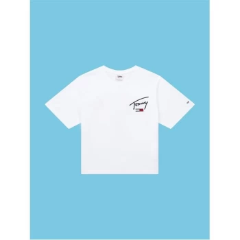 Image of Tommy Jeans Tjw Collegiate Back Logo Tee - YBR WHITE
