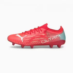 Image of PUMA Ultra 1.3 FG/AG Womens Football Boots, Sunblaze/White/Elektro Aqua Size 6 Shoes