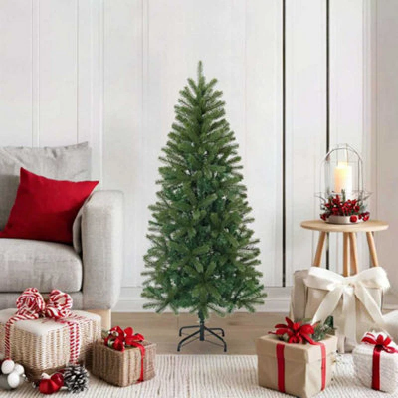 Image of Vidaxl Artificial Christmas Tree Green 120 Cm Pvc, Pe And Steel