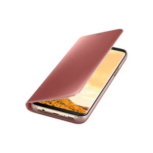Image of Samsung EF-ZG955CPEGWW Galaxy S8 Plus Clear View Standing Cover in Pink