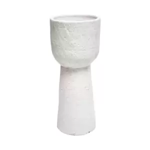 Image of Nico Tall Rustic Plant Pot White