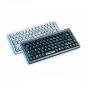 Image of Cherry G84-4100 USB/PS2 Ultra-Low-Profile Compact Keyboard (Light Grey)