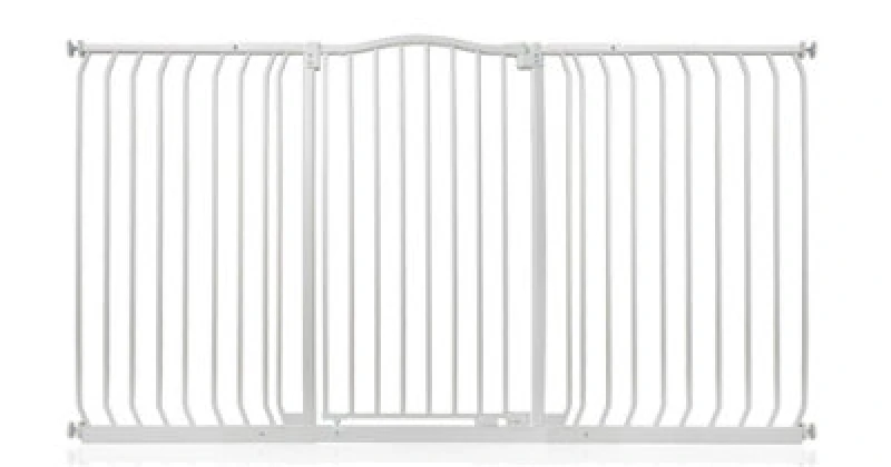 Image of Safetots Extra Tall Curved Top Safety Gate, 170Cm - 179Cm, Matt White, Extra Tall 100Cm In Height, Pressure Fit Stair Gate