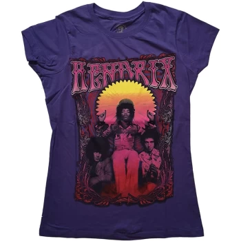 Image of Jimi Hendrix - Karl Ferris Wheel Womens Small T-Shirt - Purple