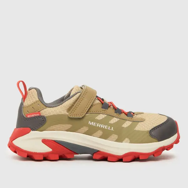 Image of Merrell beige multi moab speed 2 low Boys Junior trainers