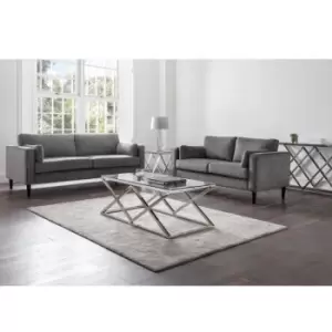 Image of Julian Bowen Hayward 3 Seater Dark Grey Chenille Fabric