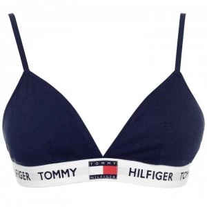 Image of Tommy Bodywear Organic Cotton Padded Triangle Bra - Navy Blazer CHS