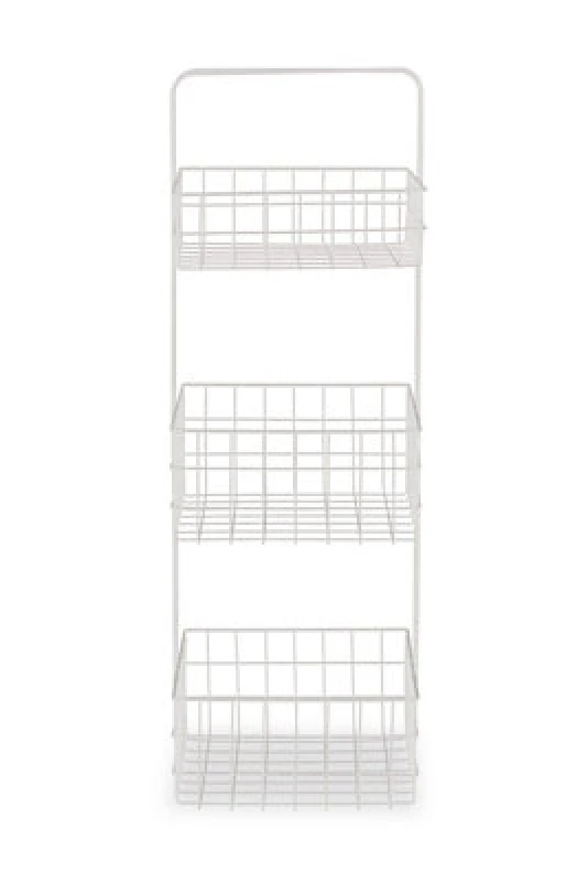 Image of Premier Housewares 3 Tier Rectangular Storage Caddy White