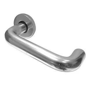 Image of Jedo Budget Aluminum Door Handle On Round Rose