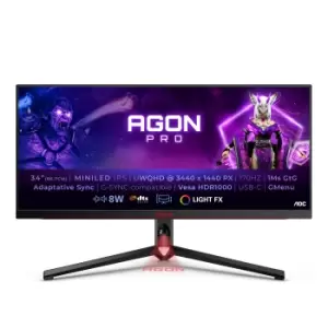 Image of AOC AGON Pro 34" AG344UXM 4K Ultra HD IPS LED Gaming Monitor