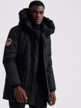 Image of Superdry Everest Parka, Black Size M Men