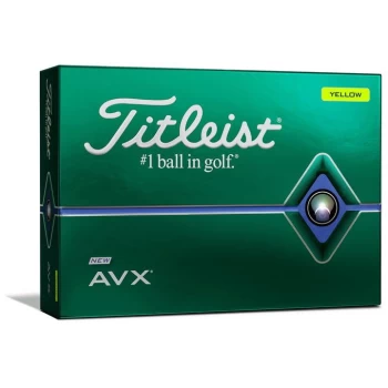 Image of Titleist AVX 12 Pack of Golf Balls - Yellow
