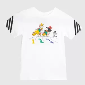 Image of Adidas Disney T-Shirt In White & Black