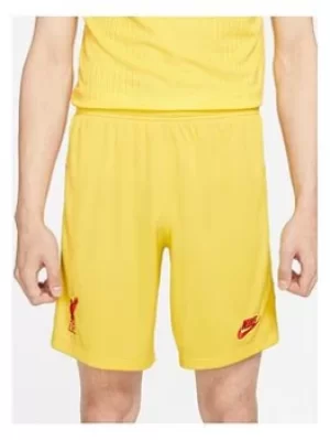 Image of Nike Liverpool Fc 3rd Mens 21/22 Short, Yellow Size M Men