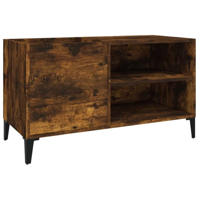 Image of VIDAXL Record Cabinet Smoked Oak 84.5x38x48cm Engineered Wood Vidaxl 8720845878603