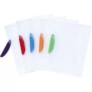Image of Exacompta PP Clip Folder, Clear Cover Clip Assorted, 5 Packs of 5