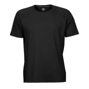 Image of Tee Jays Mens Cool Dry Short Sleeve T-Shirt (S) (Black)