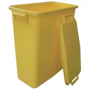Image of Snap-on lid, with 2 handles, for 60 l capacity, lies loosely on top, yellow