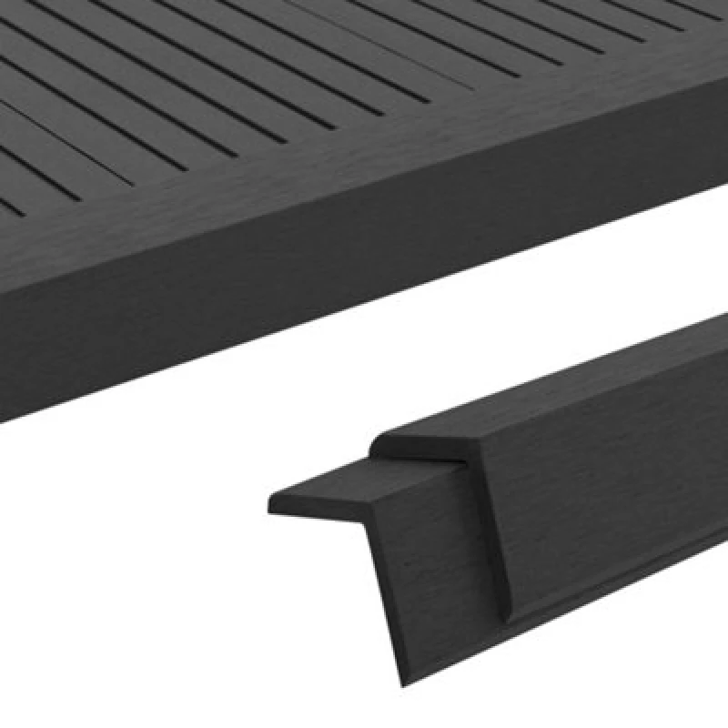 Image of Vidaxl 5 Pcs Decking Angle Trims Wpc 170 Cm Black