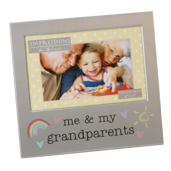 Image of 6" x 4" - Me & My Grandparents Aluminium Photo Frame