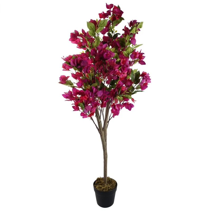 Image of Leaf Artificial Pink Bougainvillea Tree 120cm Flowering Blossom Botanik Pink