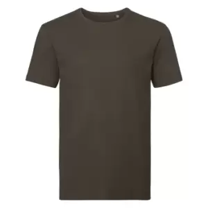 Image of Russell Mens Authentic Pure Organic T-Shirt (S) (Dark Olive)
