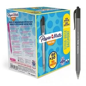 Image of Paper Mate S0977430 Inkjoy Retractable Pens Black Ink - Pack of 100