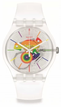 Image of Swatch New Gent ALLA PARATA Skeleton Dial SO29K103 Watch