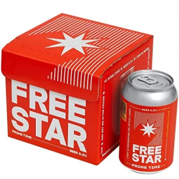Image of Freestar Award Winning 0.0% ABV Gluten/F Beer - Multi Can - (330mlx4)