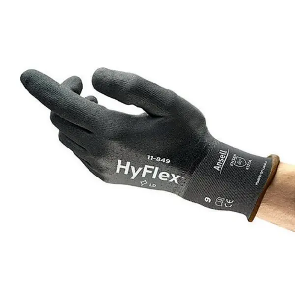 Image of Ansell Ansell Hyflex Gloves (Pack of 12) Black S AN11-849S