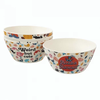 Image of Funko Homeware Disney Lilo & Stitch Aloha Hawaii Bamboo Bowl Set
