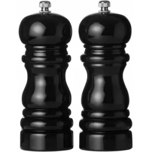 Image of Black High Gloss Salt and Pepper Set - Premier Housewares