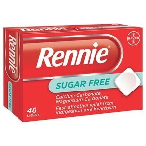 Image of Rennie Sugar Free Heartburn and Indigestion Relief 48 Tablets
