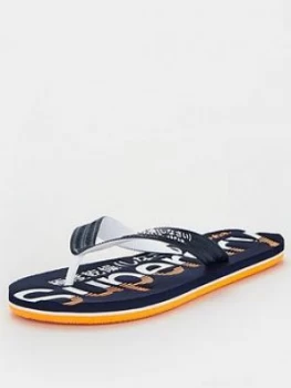 Image of Superdry Classic Scuba Flip Flops - Navy Size M Men