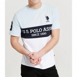 Image of US Polo Assn Champ Panel T Shirt - Omphalodes