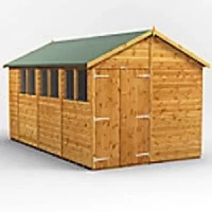 Image of Power Garden Shed 148PADD Golden Brown 14x8