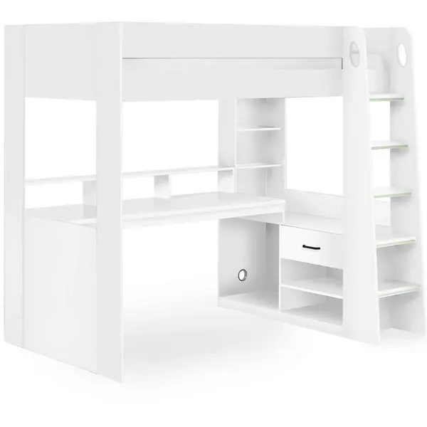 Image of Julian Bowen Blaze Gaming Bunk Bed - All White BLA001