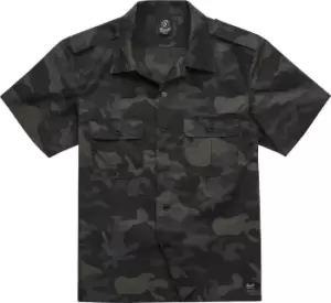 Image of Brandit Ripstop 1/2 Sleeve Short-sleeved Shirt dark camo