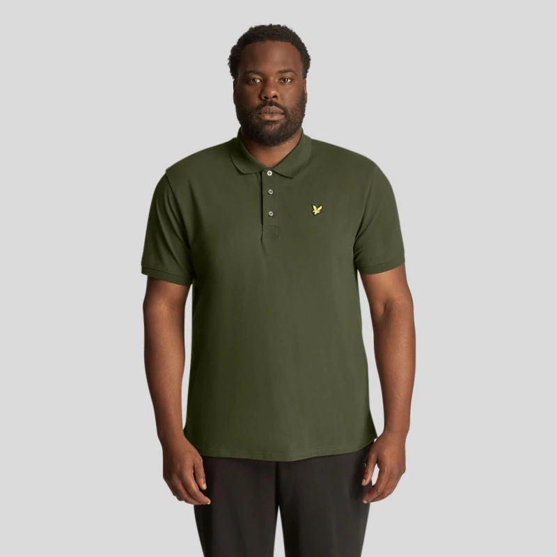 Image of Lyle and Scott Plain Polo Shirt Olive male XL