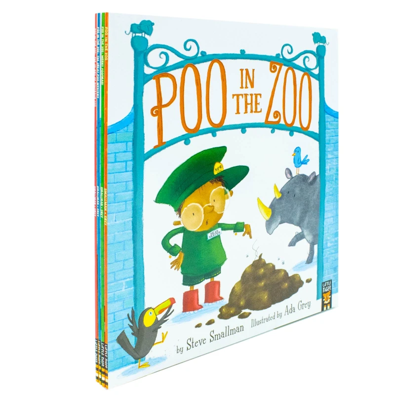 Image of Pooh in the Zoo Series 4 Books Collection Set By Smallman & Grey (Pooh in Zoo, Merry Poopmas!) Steve Smallman Books