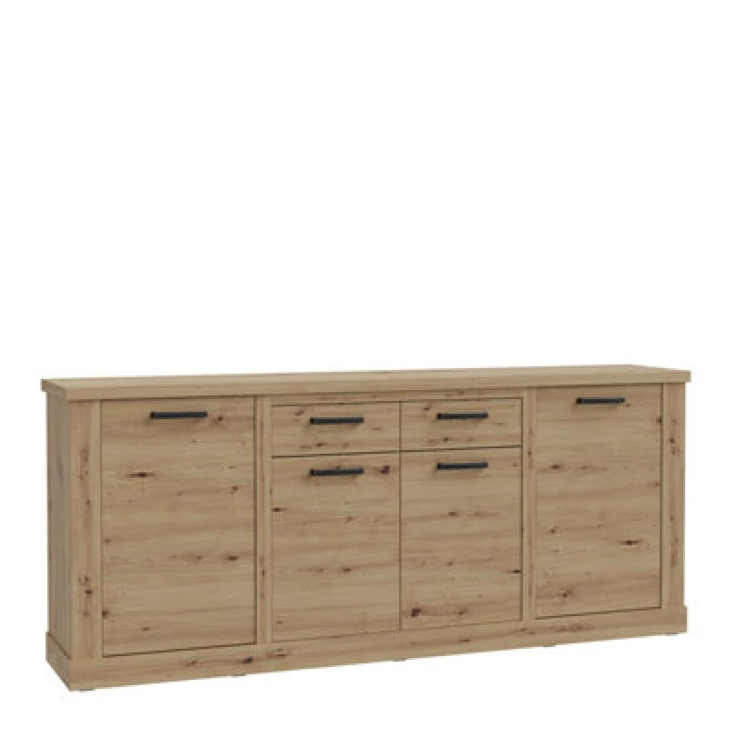 Image of Furniture To Go Corona 4 Door 2 Drawer Sideboard In Artisan Oak