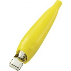Image of Alligator clip Yellow Max. clamping range 5mm Length 80 mm KS