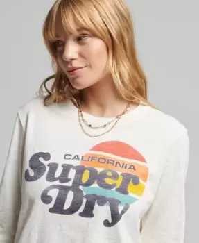 Image of Superdry Vintage Cali Stripe Long Sleeve Top
