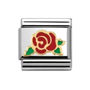 Image of Nomination Classic La Vie en Rose Red Rose Charm