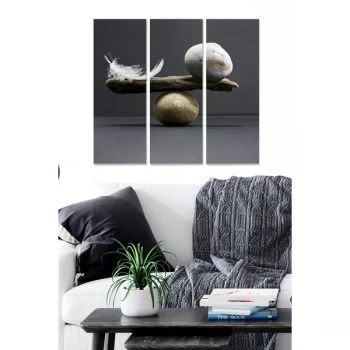 Image of MDF32025019 Multicolor Decorative MDF Painting (3 Pieces)