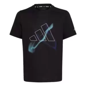 Image of adidas AEROREADY HIIT Graphic T-Shirt Kids - Black